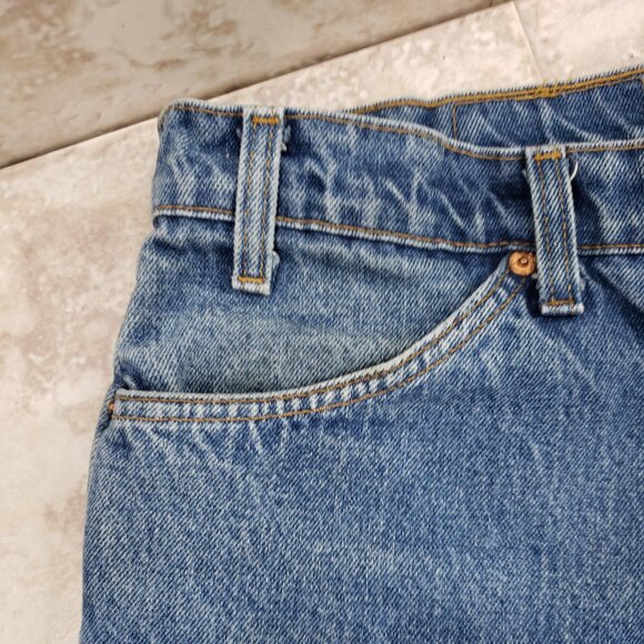 Vintage 90s Levis 558 Orange Tab Blue Jeans Mens size 34 X 34. Light medium wash - Picture 8 of 13